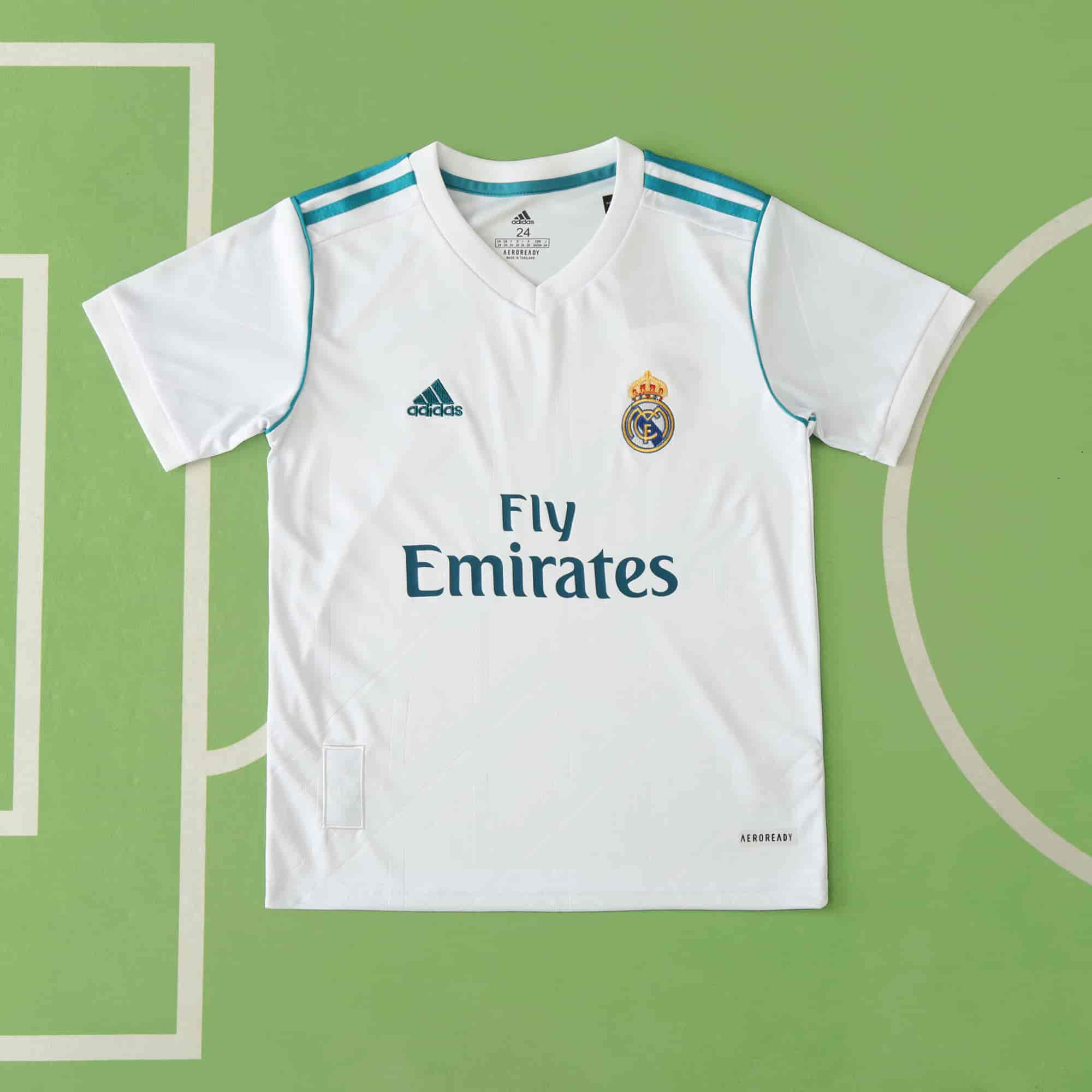 Real Madrid 17-18 Home Retro Kids