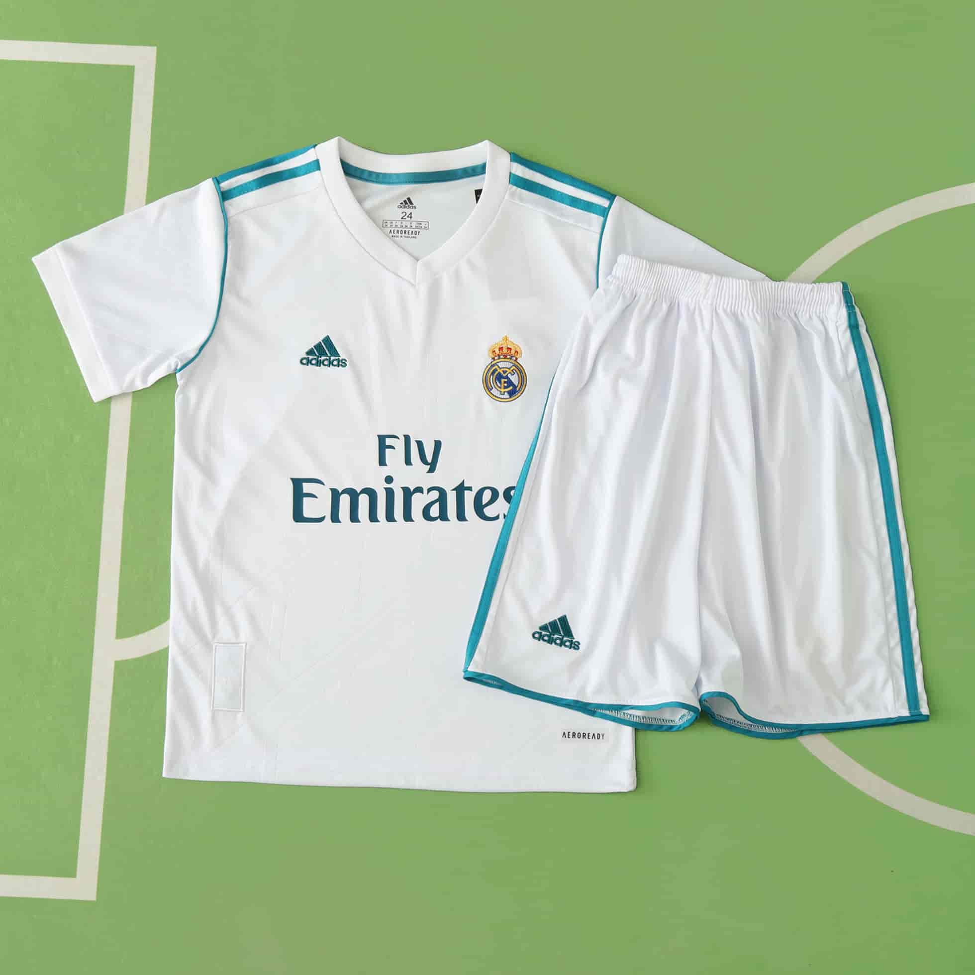 Real Madrid 17-18 Home Retro Kids